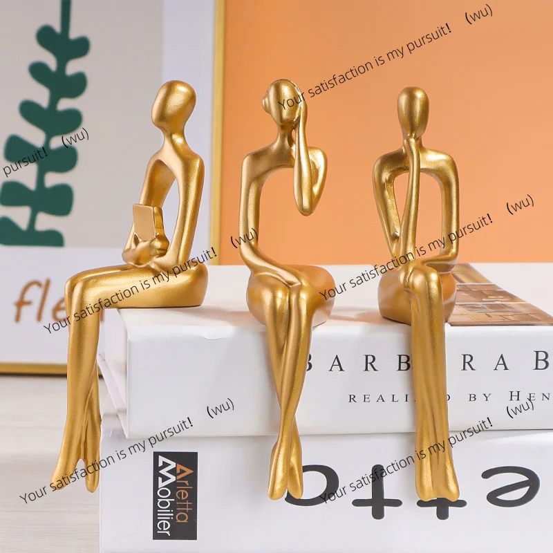 

Three-piece Set of Art Figurines for Desktop Decoration, Suitable for Study Desk or Bookshelf Decoration