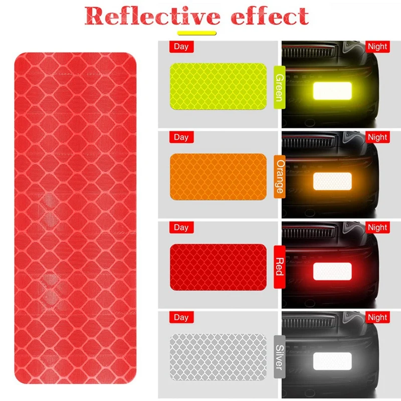 120 Pcs Night Visibility Trailer Reflective Tape Reflector Tape Waterproof For Bikes Clothing Helmet