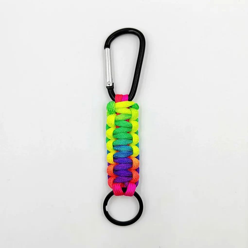 

5pcs/set Durable Umbrella Rope Weaving Keychain Multi Functional Tool For Camping And Hiking Needs