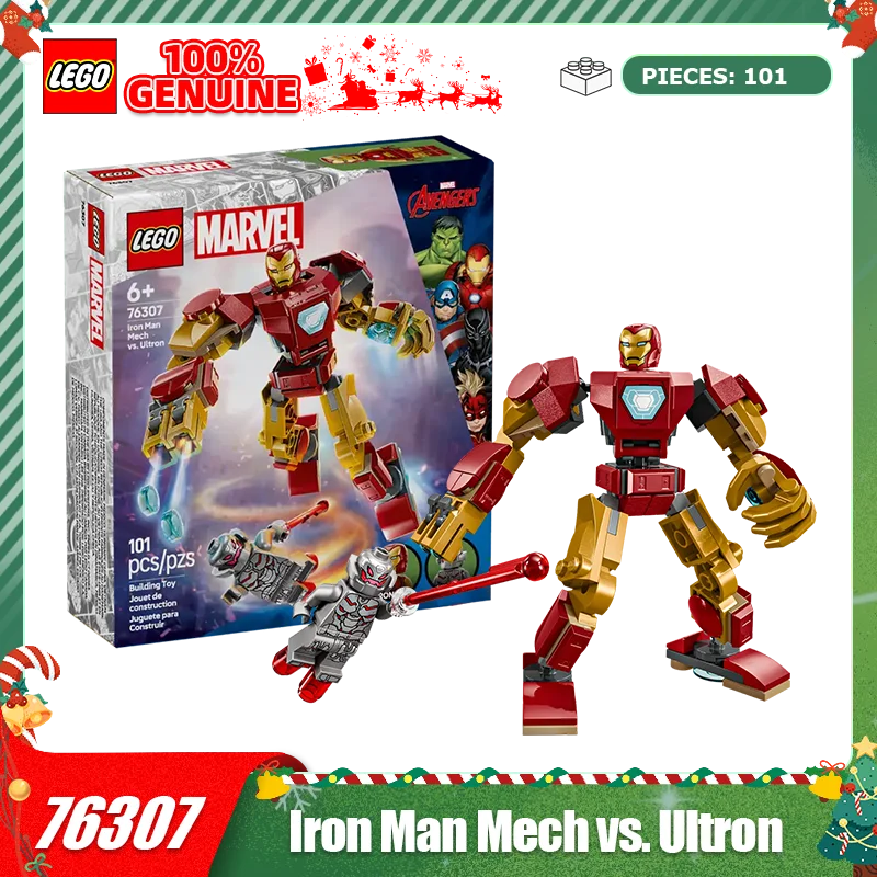 

LEGO Building Blocks 76307 Iron Man Mech Battle Ultron Boys and Girls Build and Assemble Building Blocks Children's Toy Gift