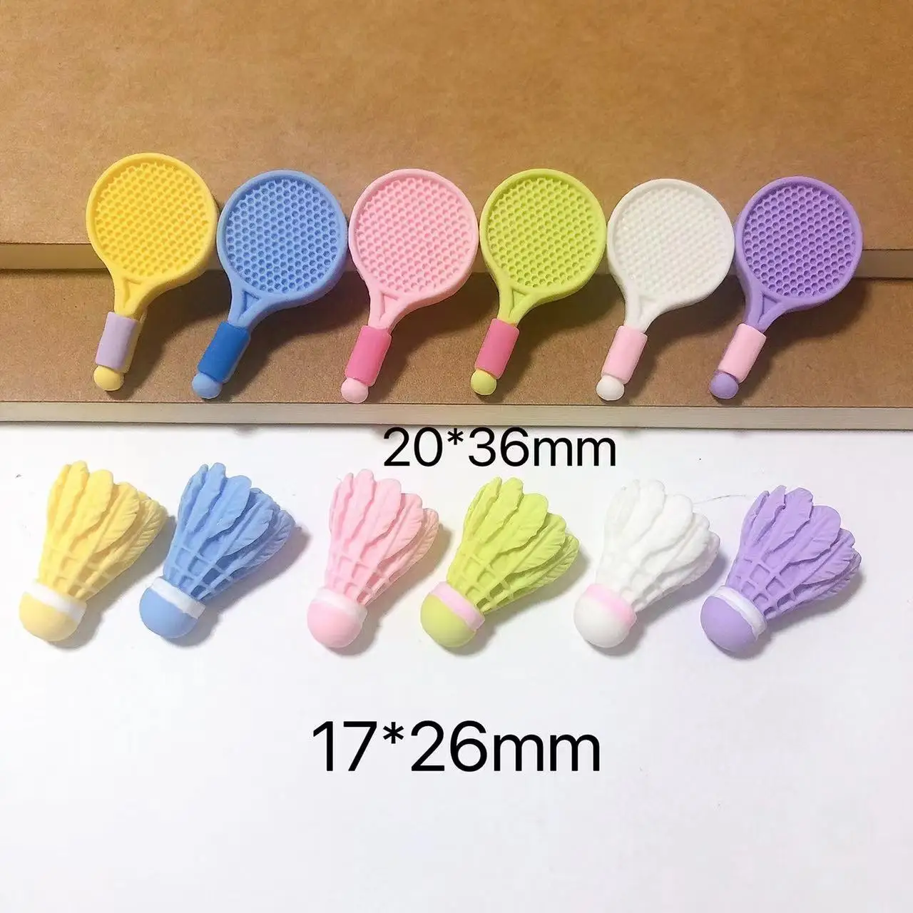 Earring For Women Chidren Resin Handmade Simulation Badminton Badminton Racket Drop Earrings Funny Gift