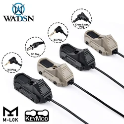 Wadsn weapon light schalter axon mlok keymod doppel funktions druck fernbedienung kran/sf/2.5/3,5 stecker für laser taschenlampe fit 20mm schiene