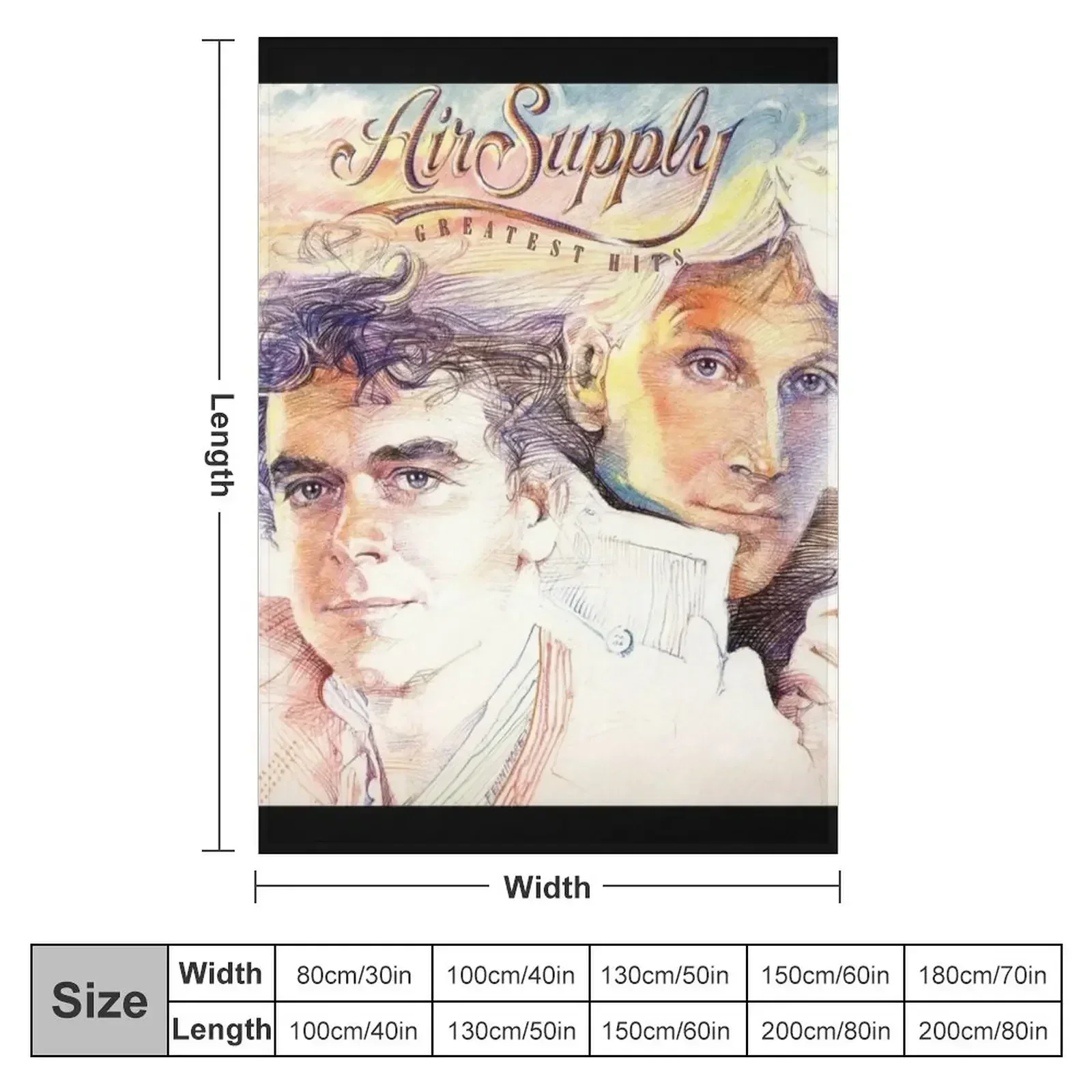Air Supply greatest hits Throw Blanket couch cozy soft plush fuzzy picnic outdoor blanket