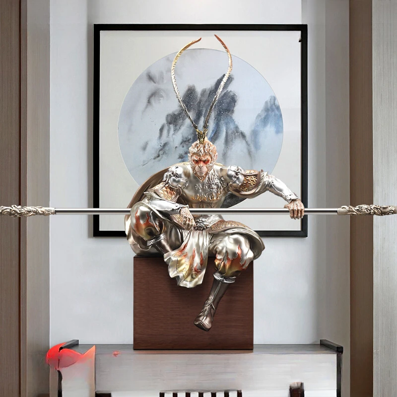 Monkey King ornament creative living room craft fight to defeat Buddha high-end office table home decoration