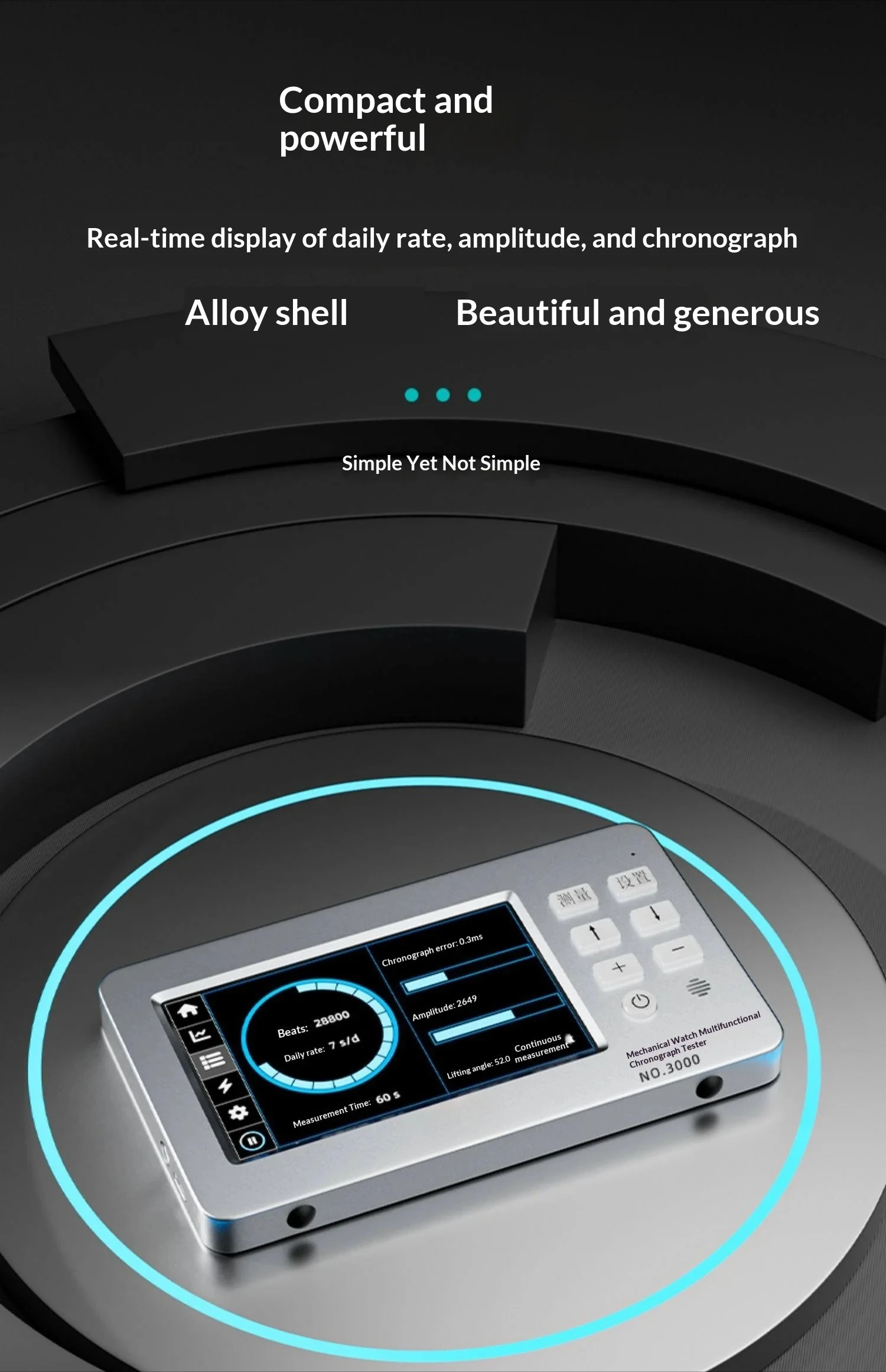 English Version NO.3000 Intelligent Timing Machine Mechanical Watch Multifunctio