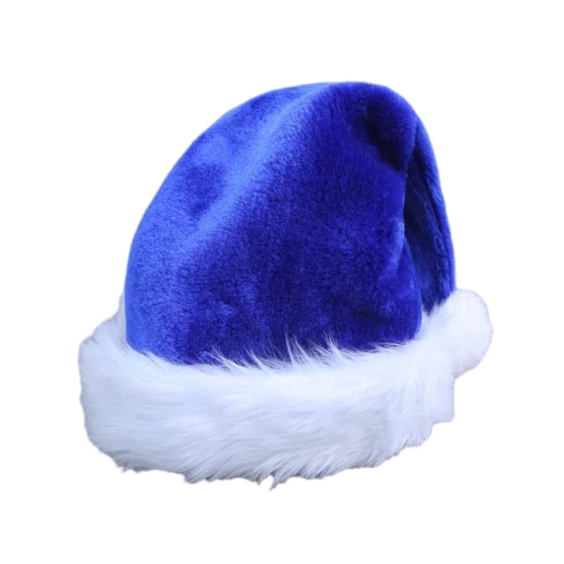 Chapéu Papai Noel com acabamento branco peludo suprimentos para chapéu multicolorido