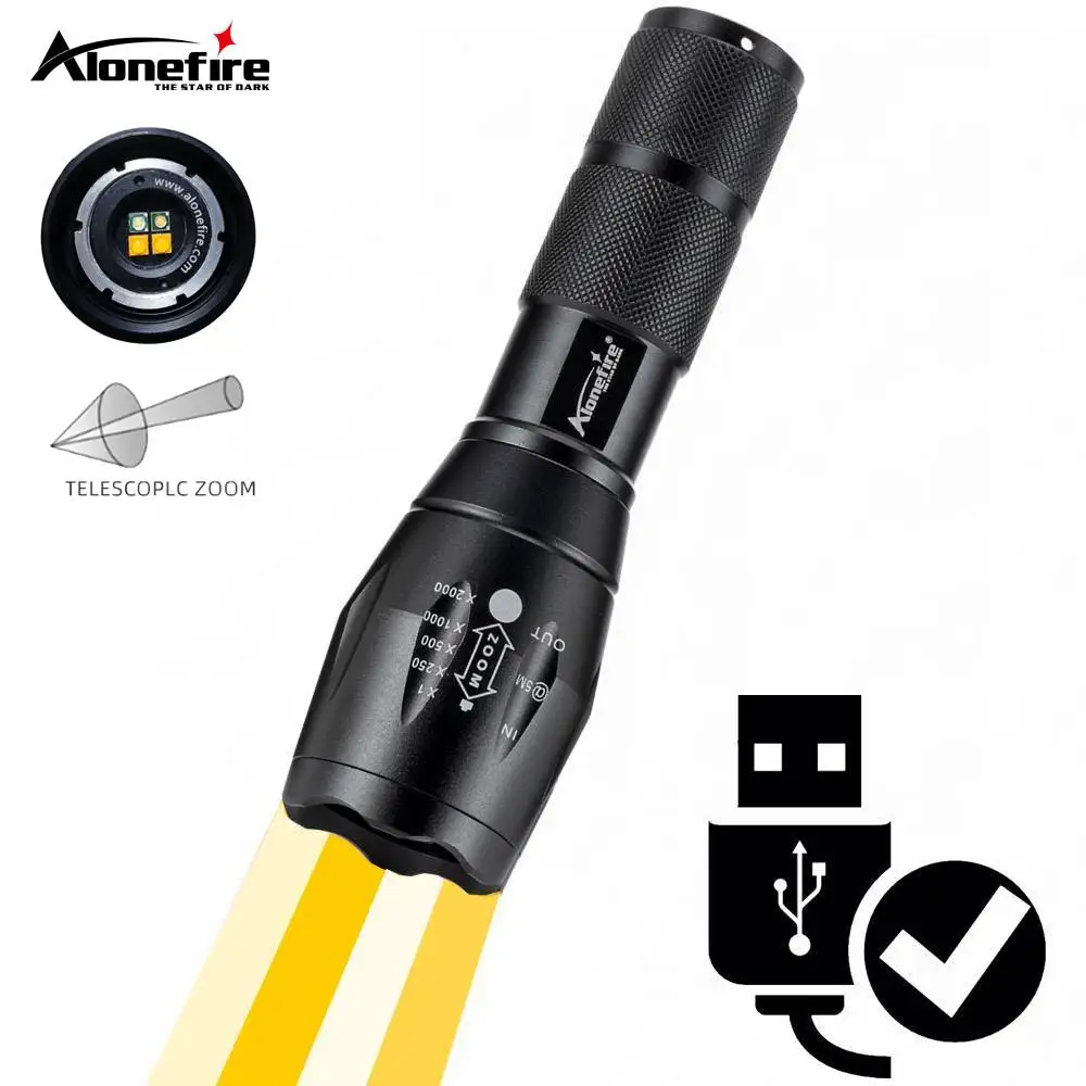 التكبير الأصفر + البرتقالي مصباح LED مصباح يدوي عالية الطاقة في الهواء الطلق الصيد التخييم الصيد التصوير الفوتوغرافي صورة شخصية المحيطة ملء ضوء الشعلة