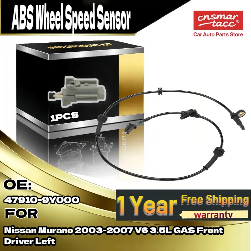 

Датчик скорости левого переднего колеса ABS для Nissan Murano 2003-2007, сторона водителя 47910-9Y000 V6 3.5L