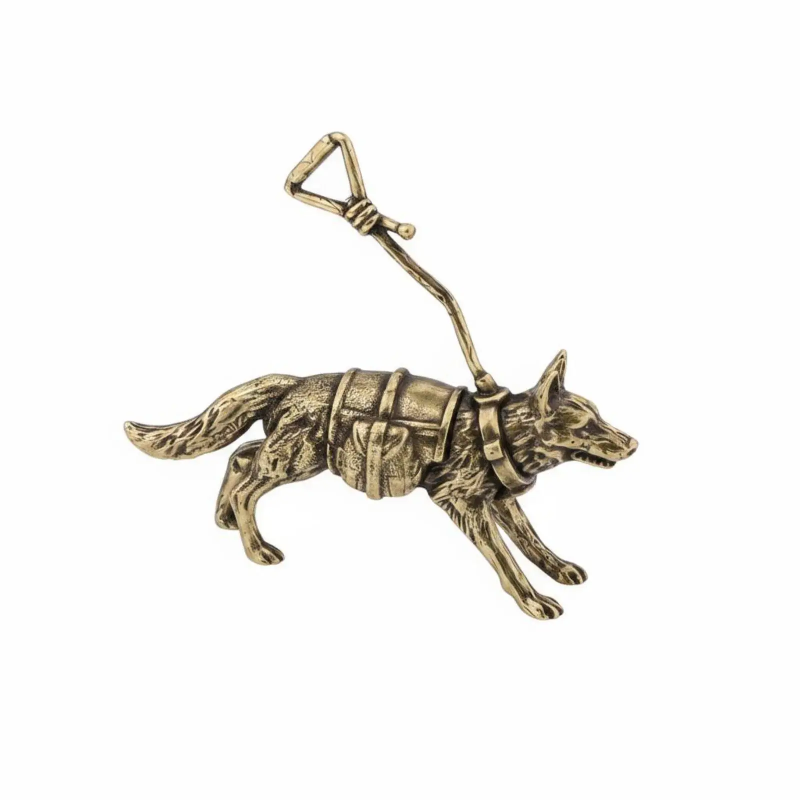 Handmade Copper Brass Shepherd Dog Statue Antique Finish Figurine for Home Shelf Decor Office Table Ornament Gift