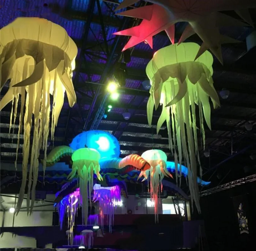 

Decorations Color Inflatable Hanging Jellyfish Changing Led Jellyfish Balloon For Party Event Bar Ceiling Decor