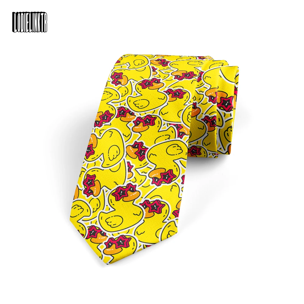 

Cartoon Duck Necktie Men Women 8cm Wide Polyester Shirt Suit Accessories Party Wedding Casual Adult Tie Birthday Gift