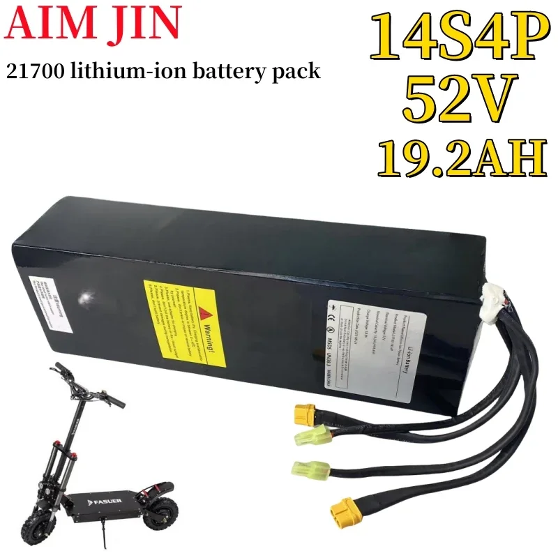 

52V 19.2Ah 21700 14S4P Rechargeable Lithium Battery Pack Suitable For Dual Drive Scooter Battery