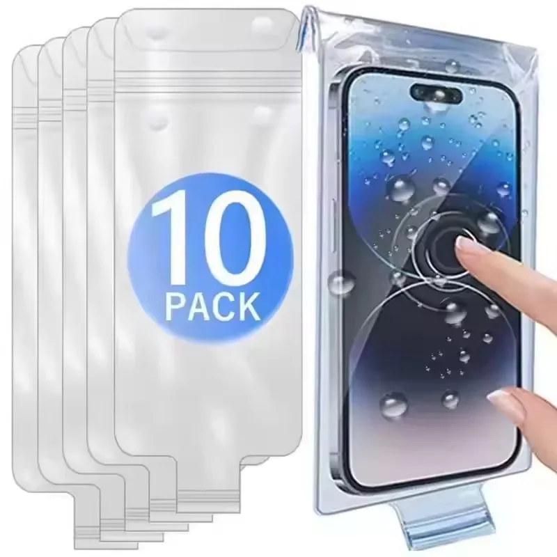 10/1Pcs Transparent Waterproof Phone Covers Swimming Bags Underwater Cellphone Protector Pouch Bags for iPhone 16 Samsung Xiaomi