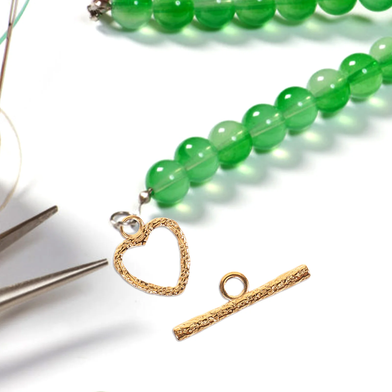 2 conjuntos de fechos de alternância de aço inoxidável dourado para fazer joias, conectores de colar de pulseira resistentes ao desbotamento