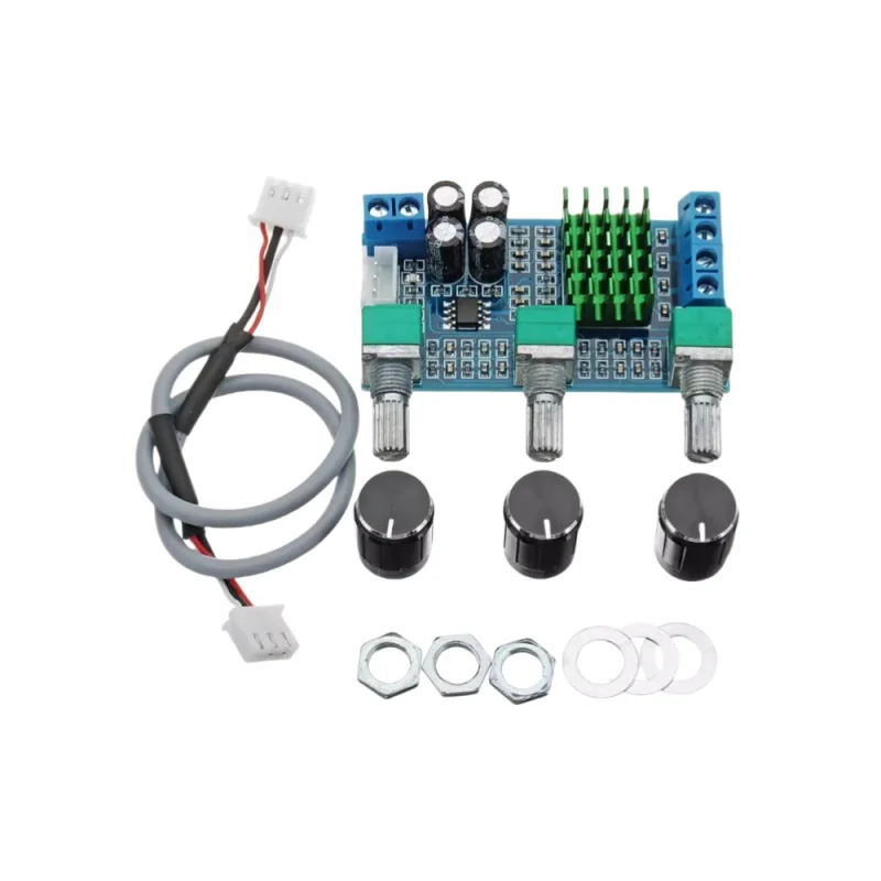 XH-M567 TPA3116D2 dual channel digital amplifier board with high and low frequency adjustment, onboard operational amplifier