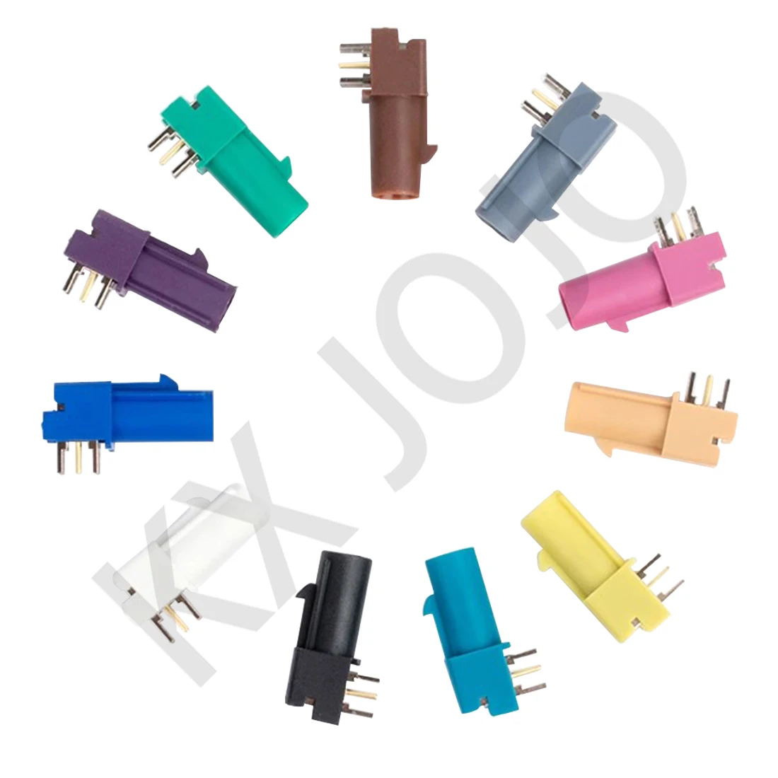 FAKRA Male Connector PCB Mount Edge Plug Right Angle 90° Solder 1pcs Adapter Connector