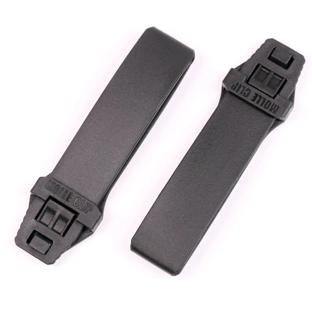 Short Tactical Molle System Black 3 Inch Clip Strap Universal For Attaching Pouches Sheaths And Other MOLLE Compatible Items