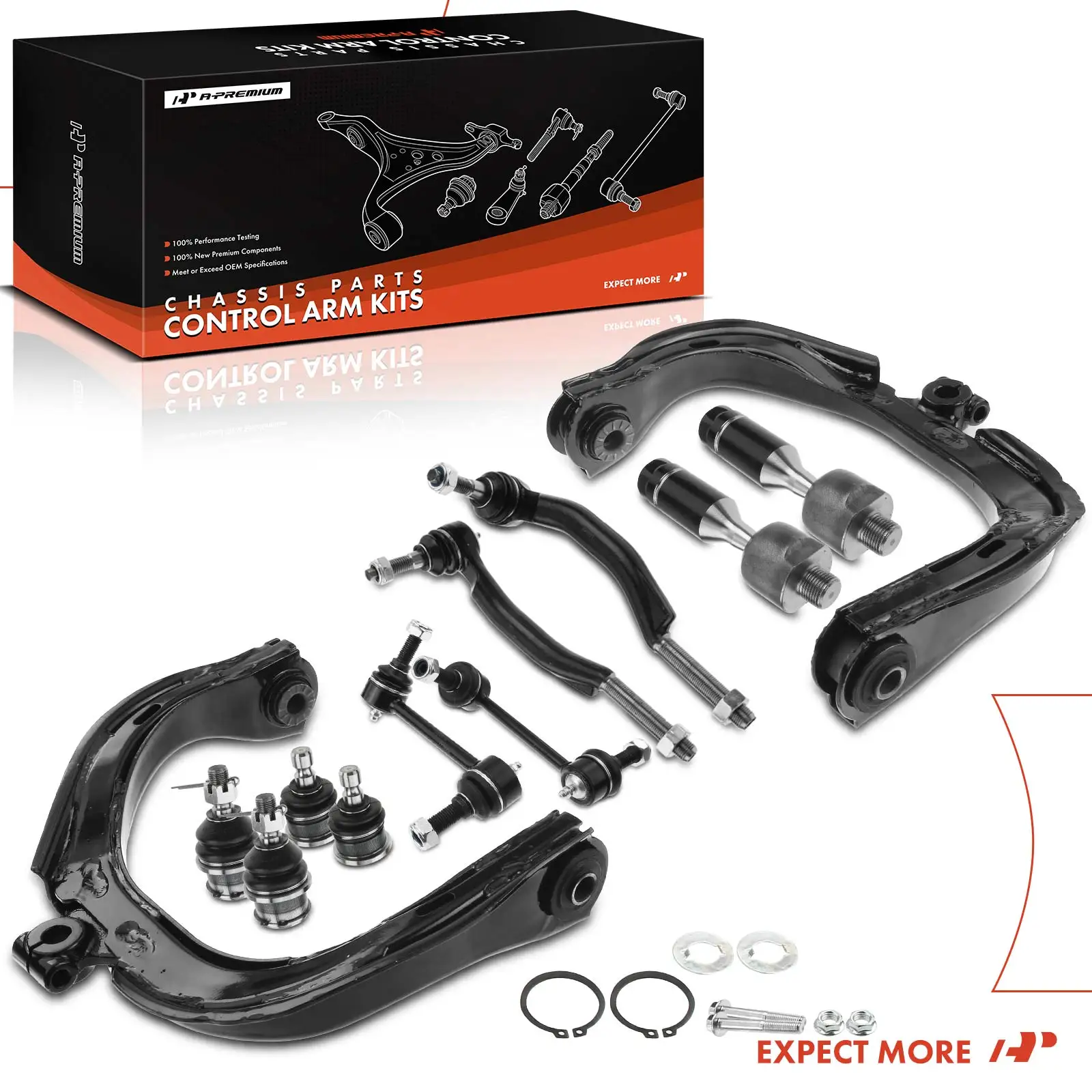 A-Premium 12x Control Arm & Stabilizer Bar Link & Tie Rod End & Ball Joint for GMC Envoy 2002-2009 Saab 9-7x 2005-2009