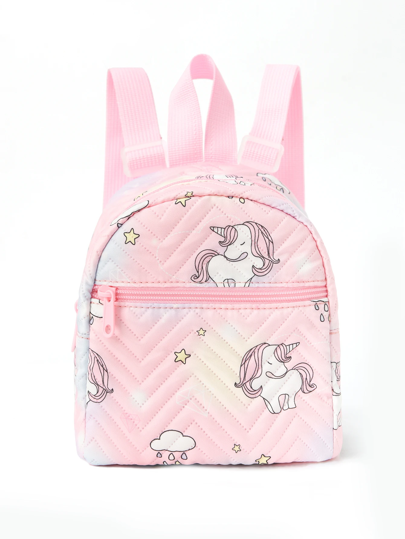 1 Pc Cute Cartoon Unicorn Diamond Print Kids Backpack Handbag For Girls, Students, Outdoor Travel, School, Holiday Gifts