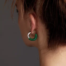 ENFASHION Colorful Epoxy Earrings For Women Stainless Steel Stud Eearings Gold Color Brincos Fashion Jewelry Christmas E211310