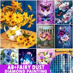 AB Fairy Dust Daisy Butterfly Diamond Painting Complete Kit Embroidery Flower Full Square Round Drill Mosaic Spring Handmade