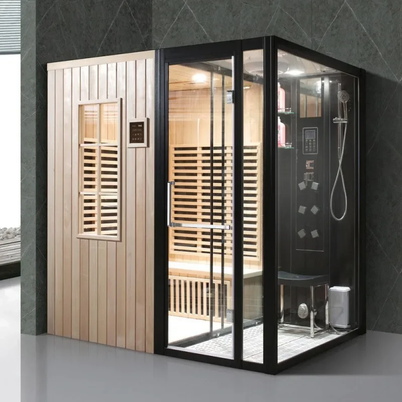 Multifunctional computer dry and wet steaming integrated whole shower steam   light wave  sauna steam