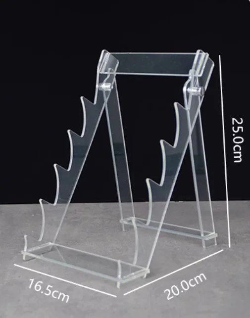 Acrylic Display Stand - 5-Tier High-End Knife Display Holder, Transparent, for Home Use & Storage