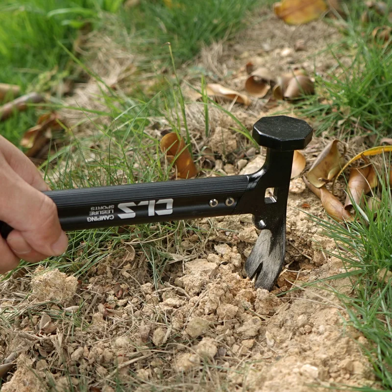 1Pc Mini Tent Hammer, Stainless Steel Aluminum Alloy Handle, Camping Sky Nailing Hammer, Small Hammer Bone Nail Hammer view 4