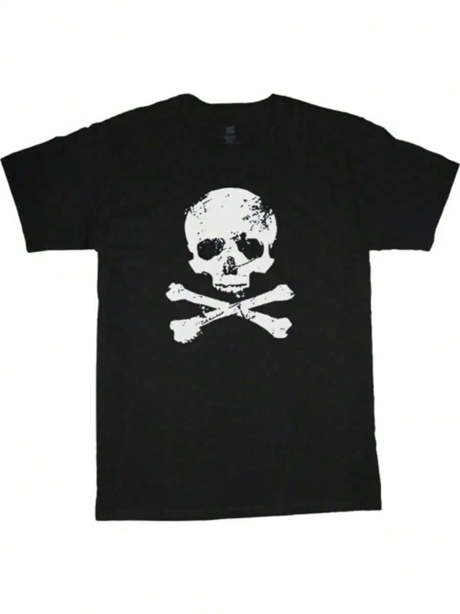 Mens Pirate Skull And Crossbones Graphic T-Shirt - Soft, Comfortable Tee For Wear 100% Cotton Trendy Y2K Short-Sleeve Tee-Soft,