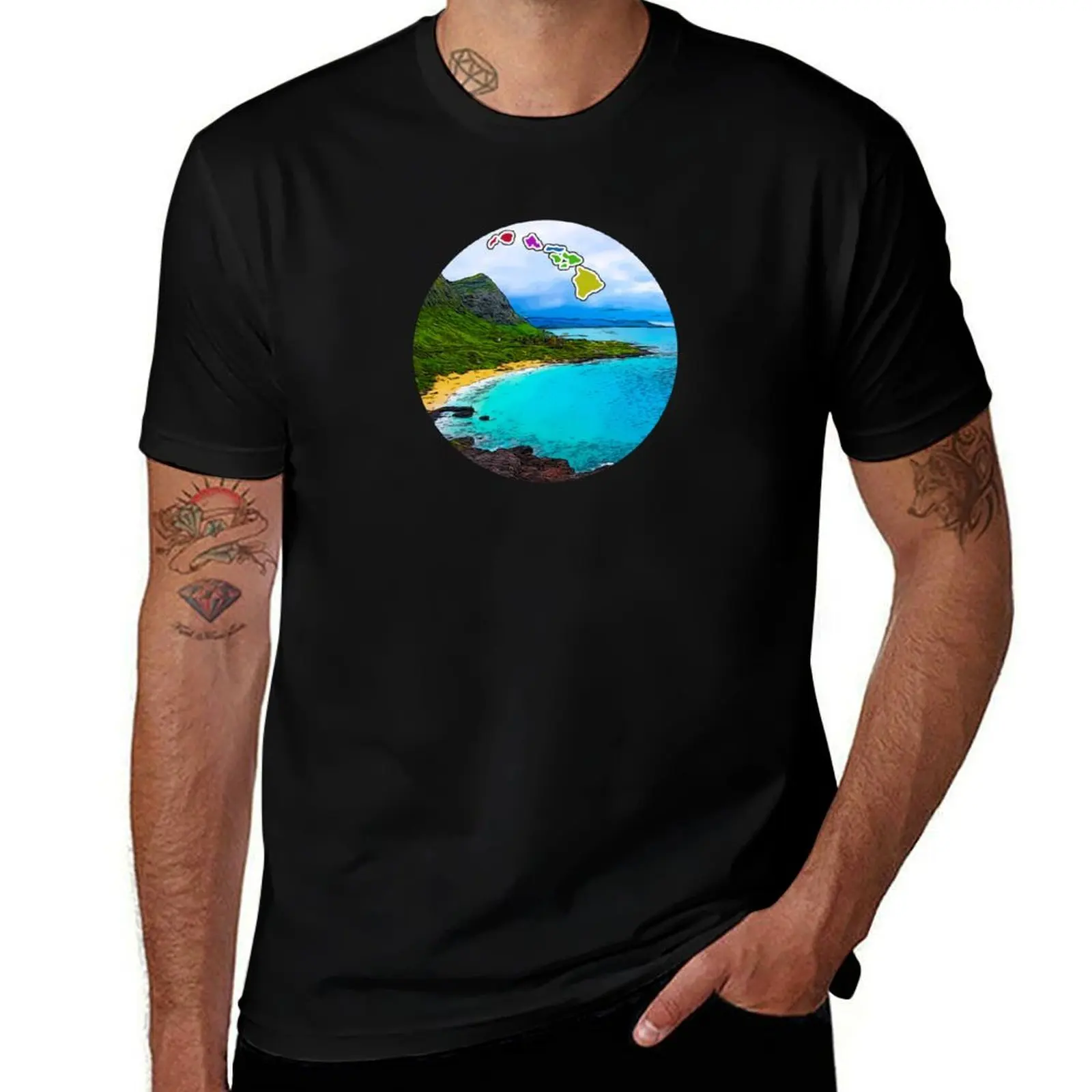 

Hawaii T-Shirt Short sleeve tee customs blacks custom t-shirts anime shirts men