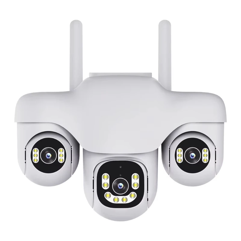 

3 Lenses 3 Screens SC28-G Home Smart CCTV All lenses can be controlled on APP IP 4g Network 3 PTZs triple lens camera