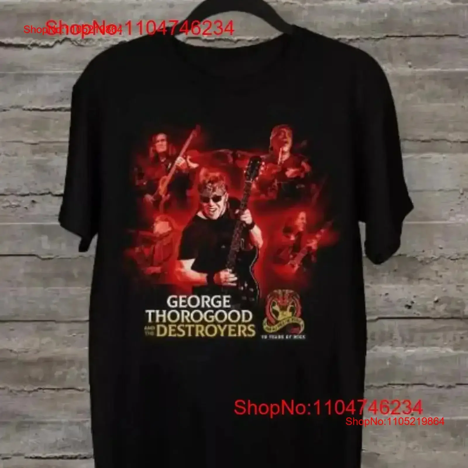 

NEW George Thorogood Cotton Black All Size T Shirt vintage Washed fashion Top For Everyday Wear Casual streetwear Comfortable