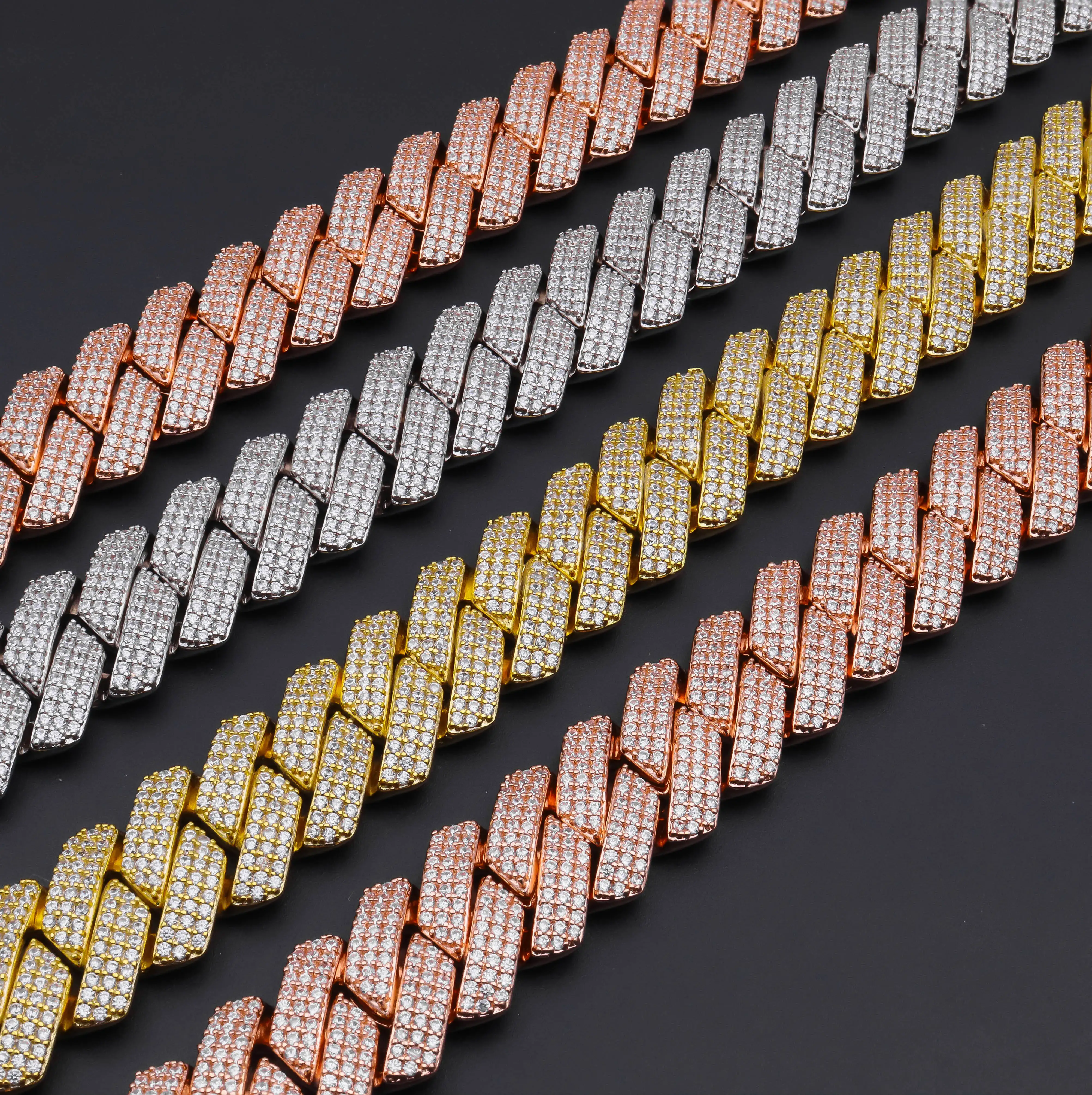 Fashion 2026 New 15mm 19mm Cuban Link Chains Hip Hop Jewelry GRA Certified Iced Out Moissanite Rope Chain 925 Silver Necklace Me
