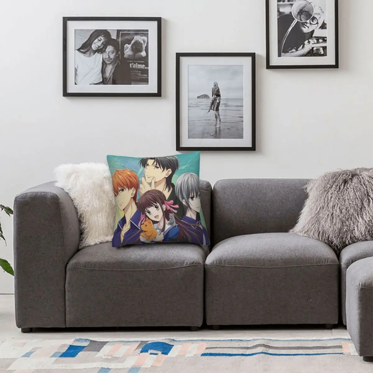 Fruits Basket Kyo Sohma Anime Square Pillowcase Pillow Cover Cushion Decor Comfort Throw Pillow for Home Car