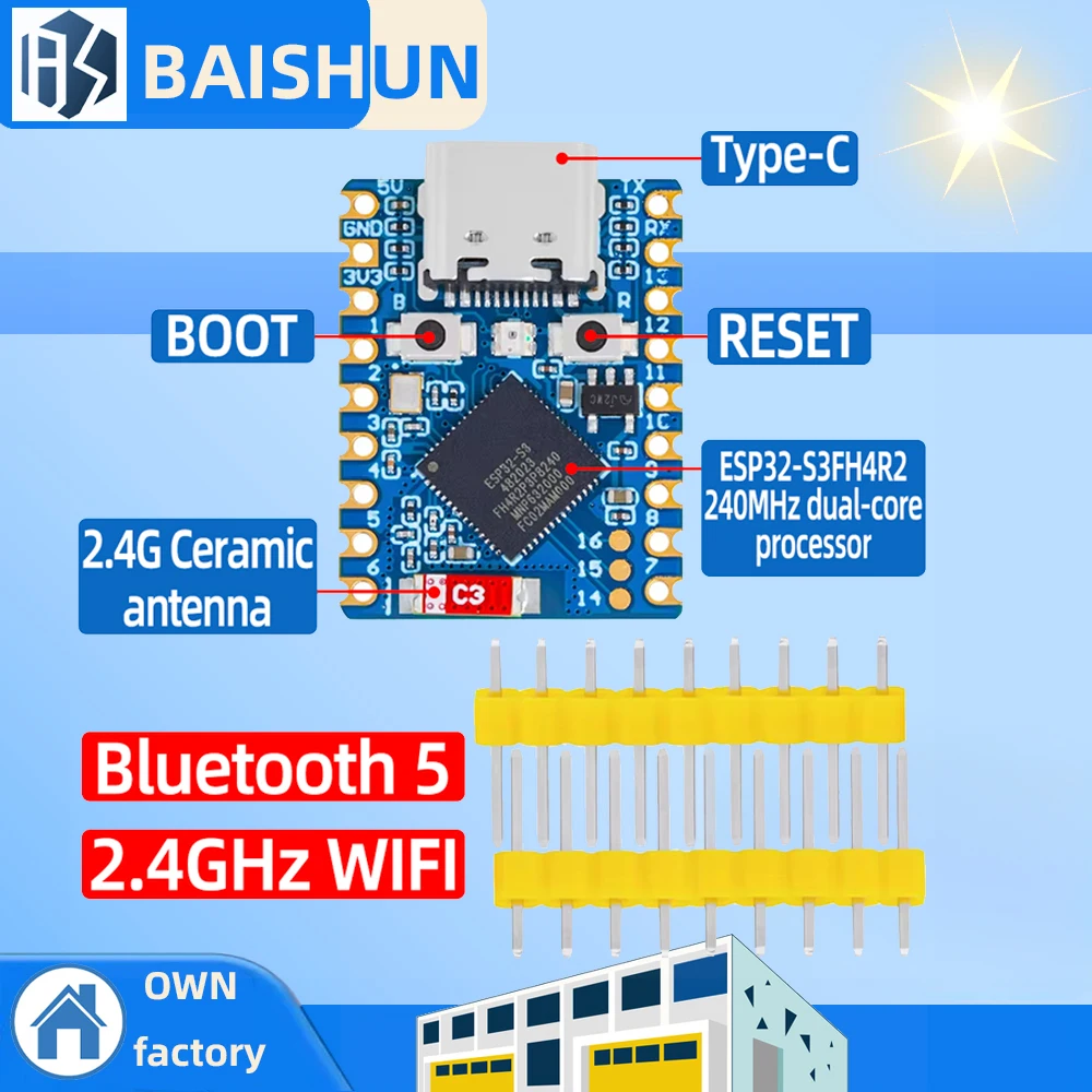 ESP32-S3-Zero Mini Development Board WiFi Bluetooth Ultra-small Size ESP32 C3 S3 ESP 32