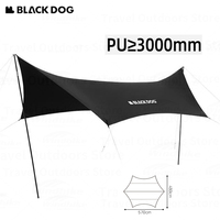 Naturehike BLACKDOG Sun Shelter 150D Oxford Cloth Outdoor Camping Hexagonal Canopy UPF50+ Rainproof Sunshade Cloth 570x480x260cm