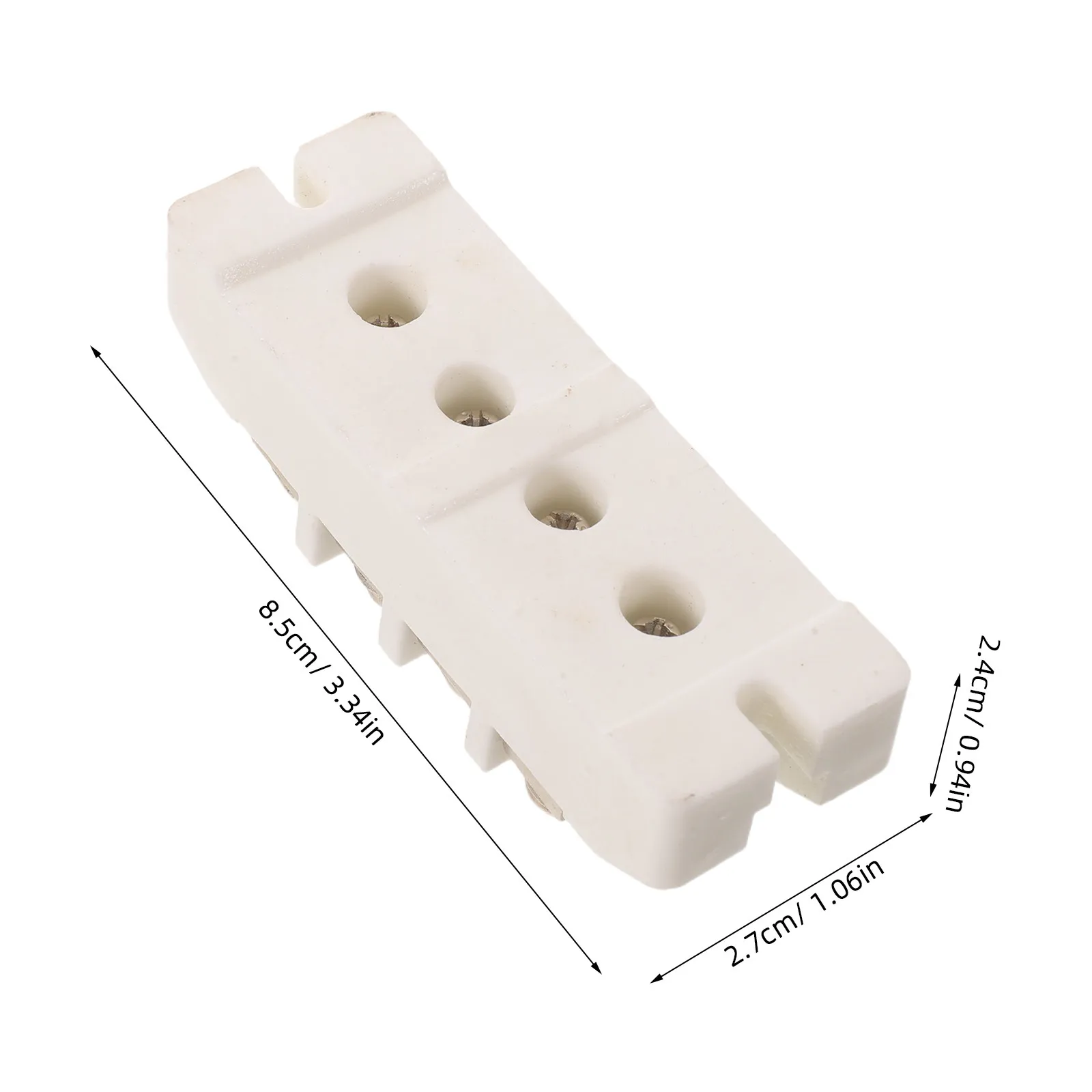 Ceramic Terminal Block 4 Position Heat Resistant High Current Screw Terminal for Electrical Appliance Connector Ceramic Electric