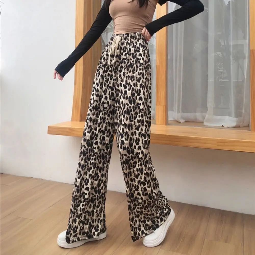 Vintage Plaid Women Pants High Waist Wide Leg Straight Pant Loose Casual Female Trousers Wide Leg Pant Fashion Streetwear