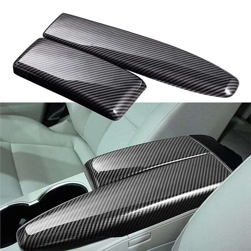 Armrest Box Panel Cover For Car Center For Benz C-Class W204 2008- 2014 E-Class W212 2010- 2013 GLK X204 08- 15 Carbon Fiber-X59