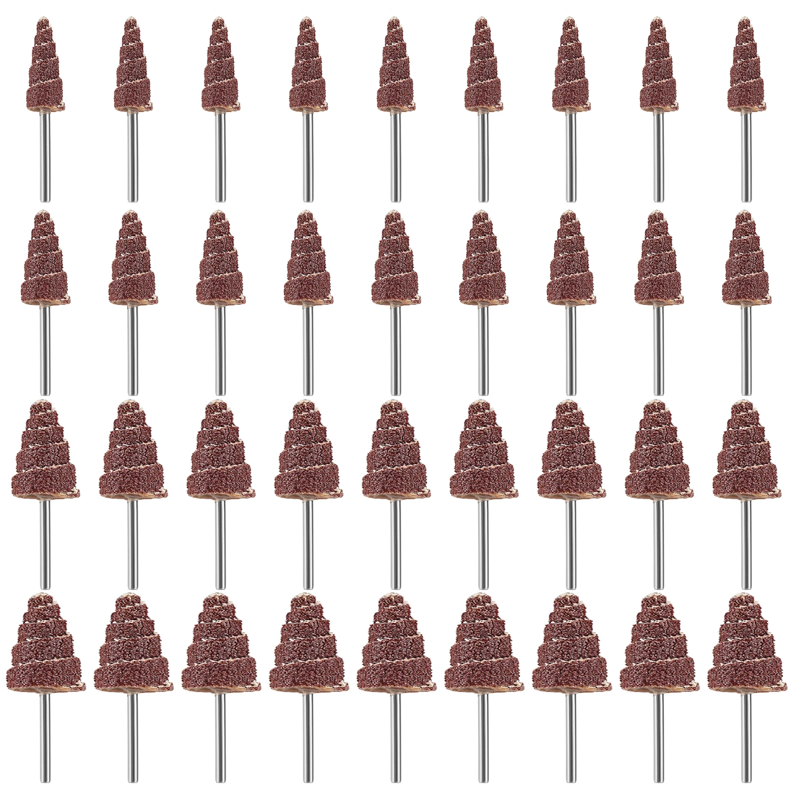 

SI FANG 10 12mm Sandpaper Cone Grinding Head 3mm Shank Rotary Tool Accessory Set with 80/120/240 Grit for Polishing And Grinding