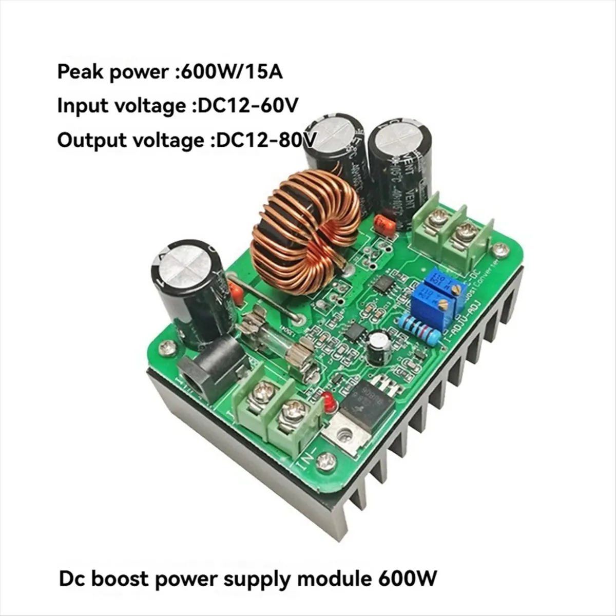 【~ New A88T】600W DC-DC Boost Module Power Supply Step Up Constant Current Voltage 12v-60V to 12v-80V Booster Converter