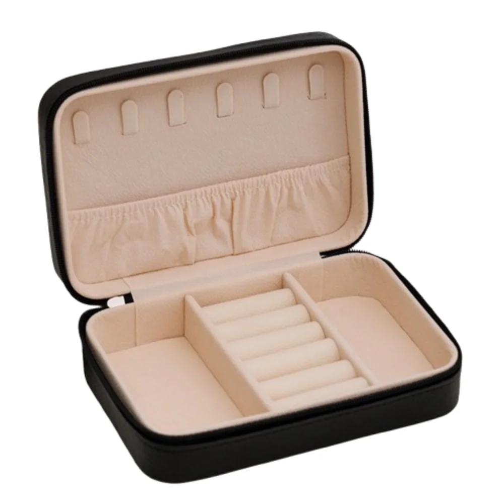 

Кожаный органайзер для хранения безделушек, большой вместительный пылезащитный чехол для хранения ювелирных изделий, простой однотонный ящик для демонстрации ювелирных изделий для дома