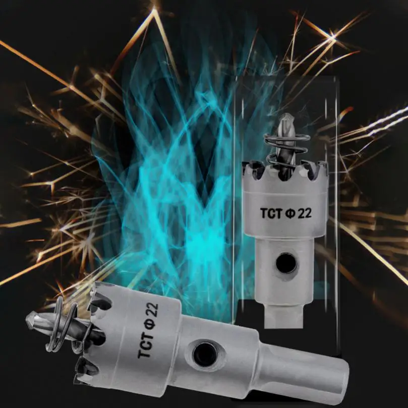 Imagem -06 - Buraco Saw Cortador de Broca Liga Dura Metal Ferro Plástico Madeira Perfuração Titânio Tct Hole Saw 22 mm 24 mm 35 mm Aço Inoxidável
