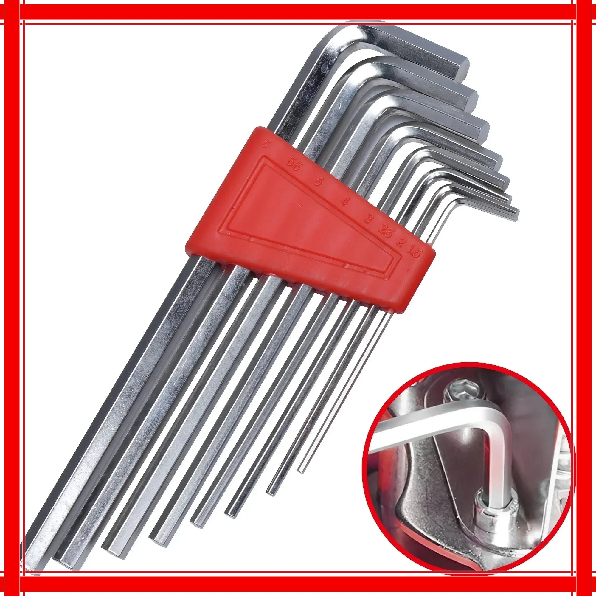 8pcs Allen Wrench Metric Wrench Inch Wrench L Wrench Size Allen Key Short Arm Tool Set Easy To Carry In The Pocket 2025