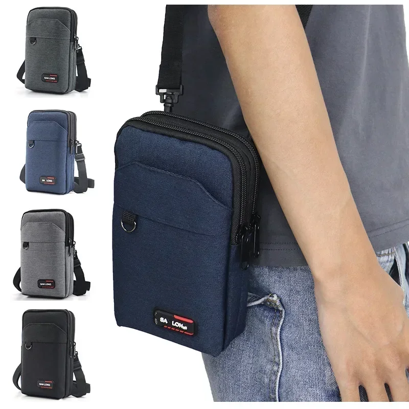Oxford Fabric Phone Bag, Portable Travel Waist Organizer, Multi Pocket Waterproof Crossbody Pouch For Mobile Phone Cards Cash