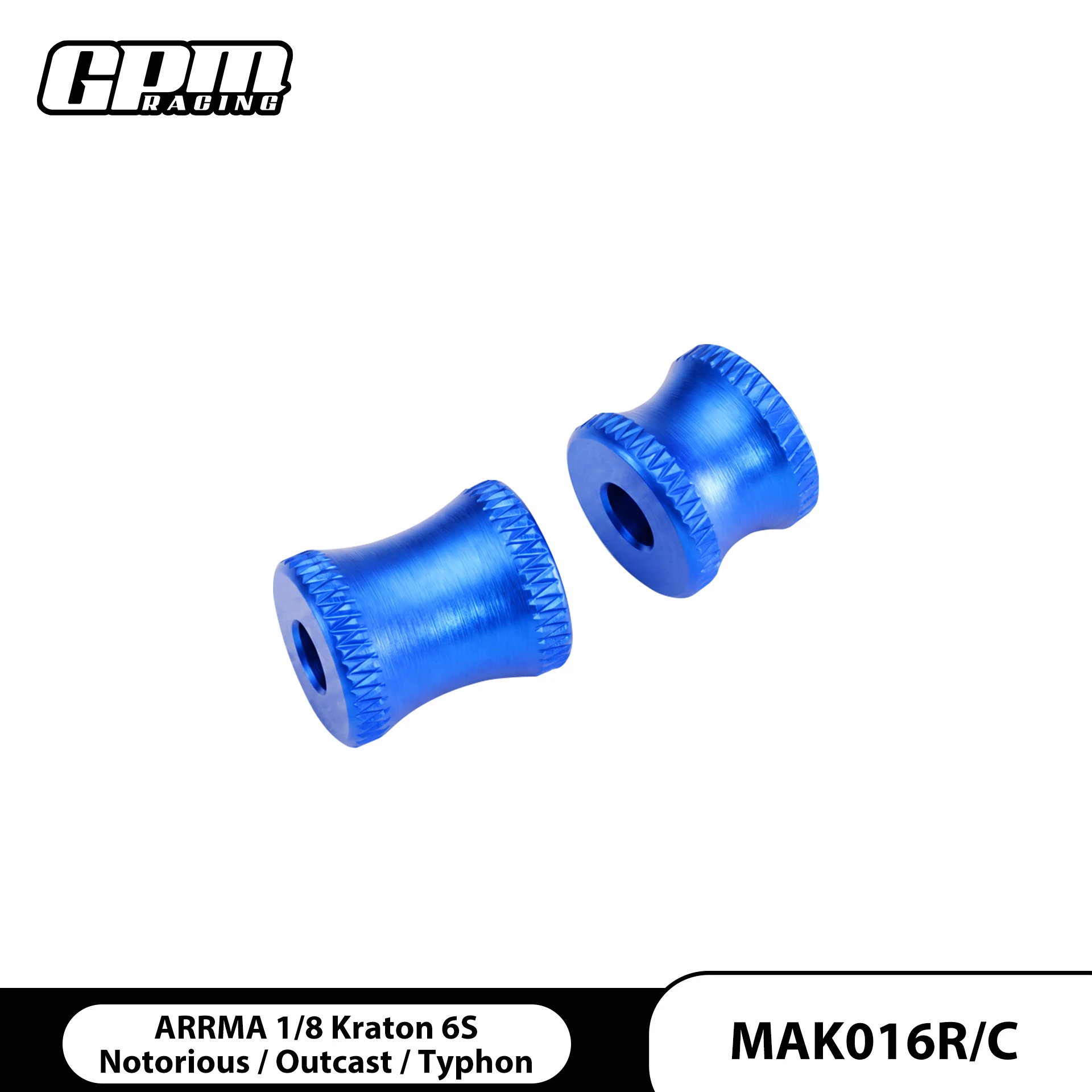 GPM Alloy Achterchassis Verstevigingsafstandsstuk voor ARRMA 1/8 Kraton 6S / Notorious / Outcast / Talion / Typhon