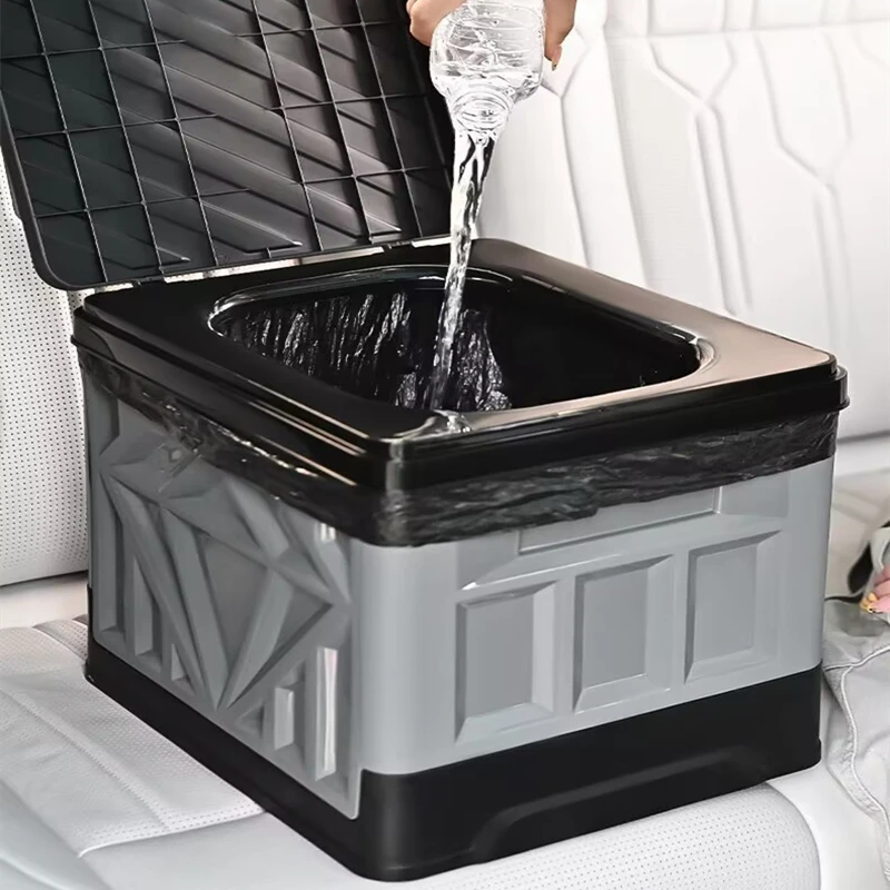 

Outdoors Folding Toilet Car Camping Toilet Travel Bucket Toilet Seat Camping Hiking Long Distance Trip Children in-vehicle Adult