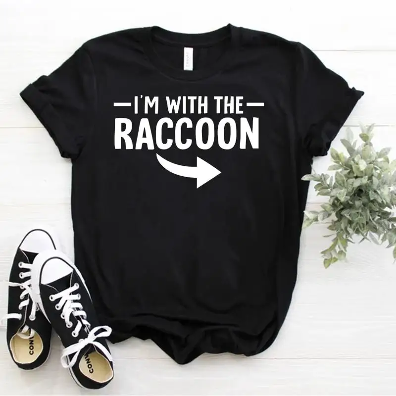 I m With Raccoon Costume Halloween Matching Couple Racoon T Shirt Size S 5xl