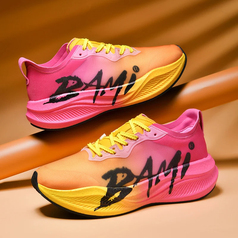 

2025New Summer Breathable Comfortable High-Quality Carbon Plate Sports Racing Running Shoes Couple Style Cushioning Speed Boost