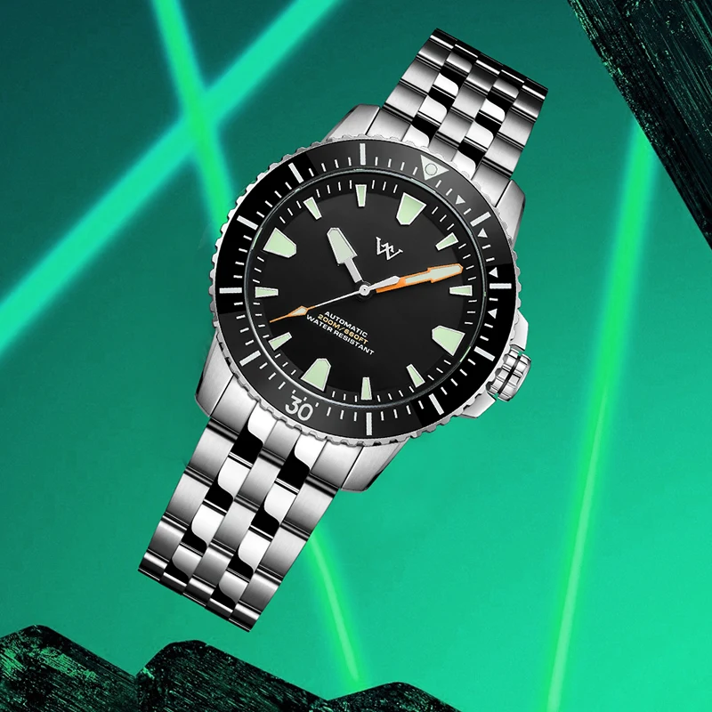 WM Watch NH35 Automatic Mechanical Watch 200M Water Resistant AR